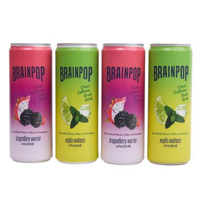BrainPOP Clean Energy & Mixer & Mocktail All-In-One Starter Pack (4 pack)
