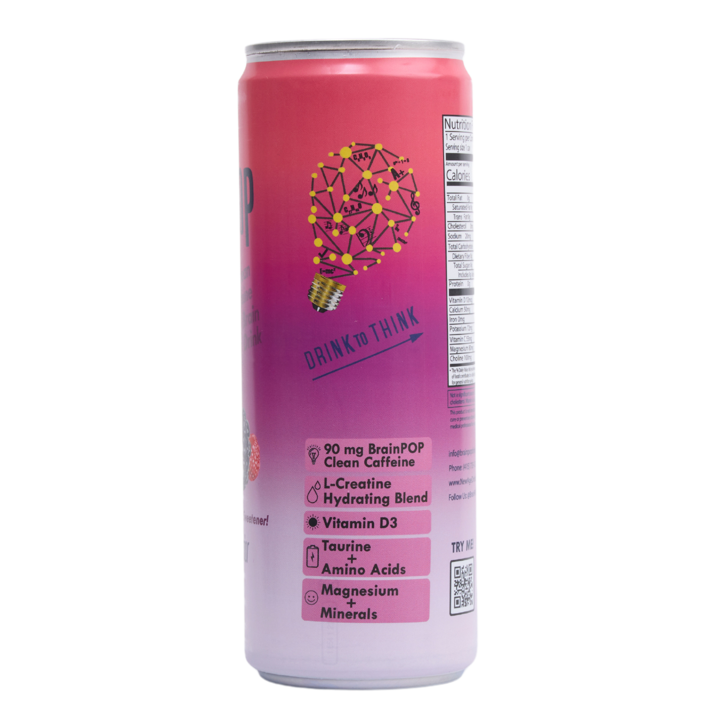 BrainPOP Clean Energy & Mixer & Mocktail All-In-One DragonBerry Warrior (6 pack)