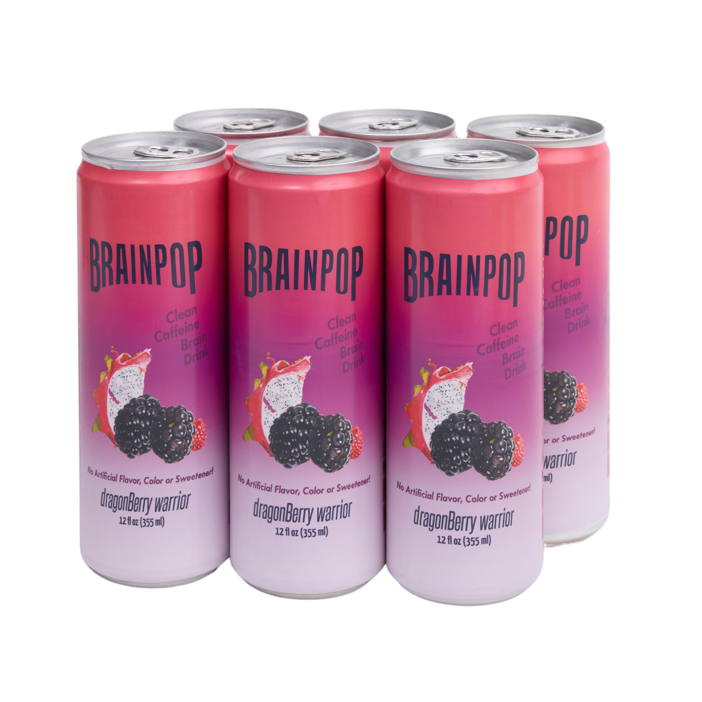 BrainPOP Clean Energy & Mixer & Mocktail All-In-One DragonBerry Warrior (6 pack)