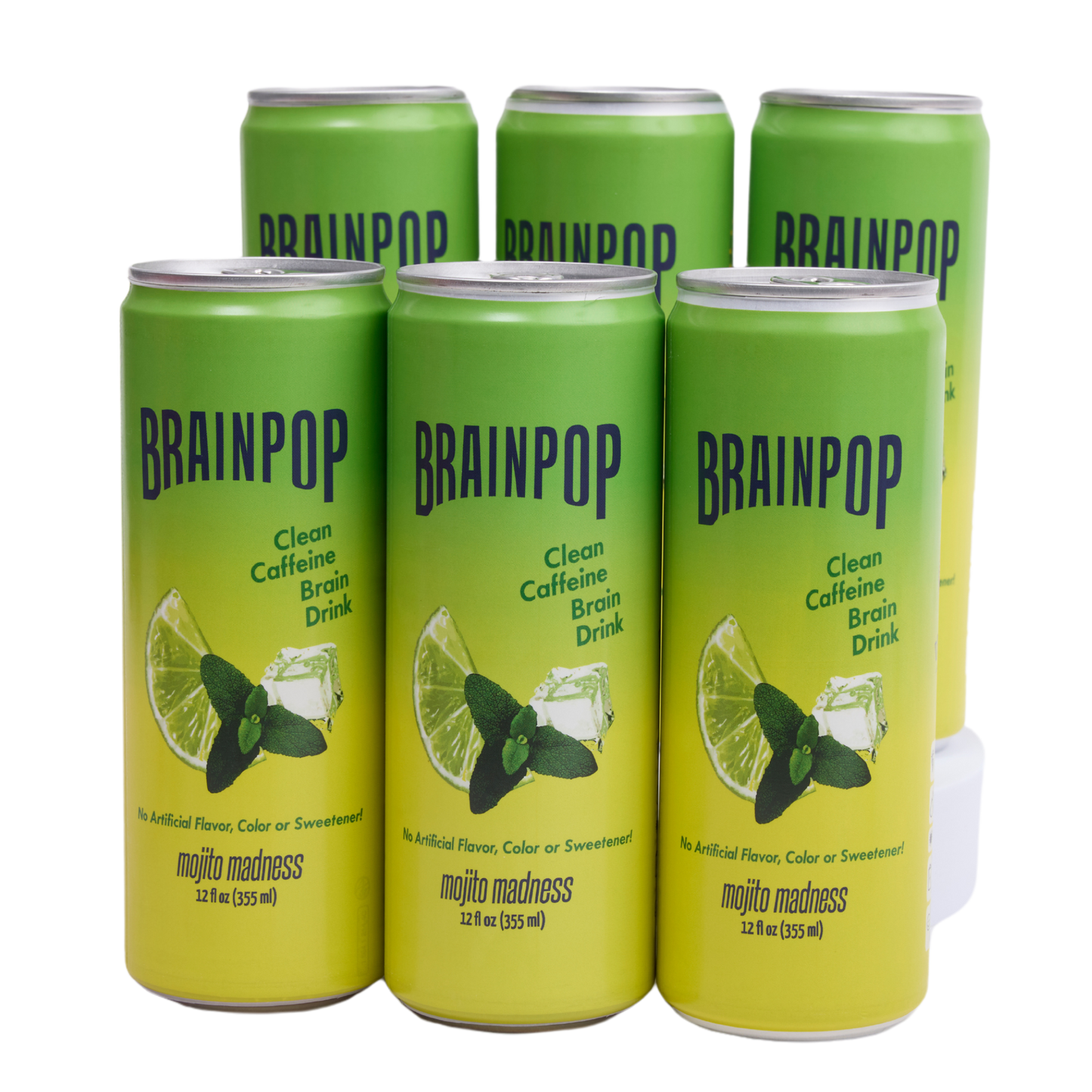 BrainPOP Clean Energy & Mixer & Mocktail All-In-One Mojito Madness (6 pack)
