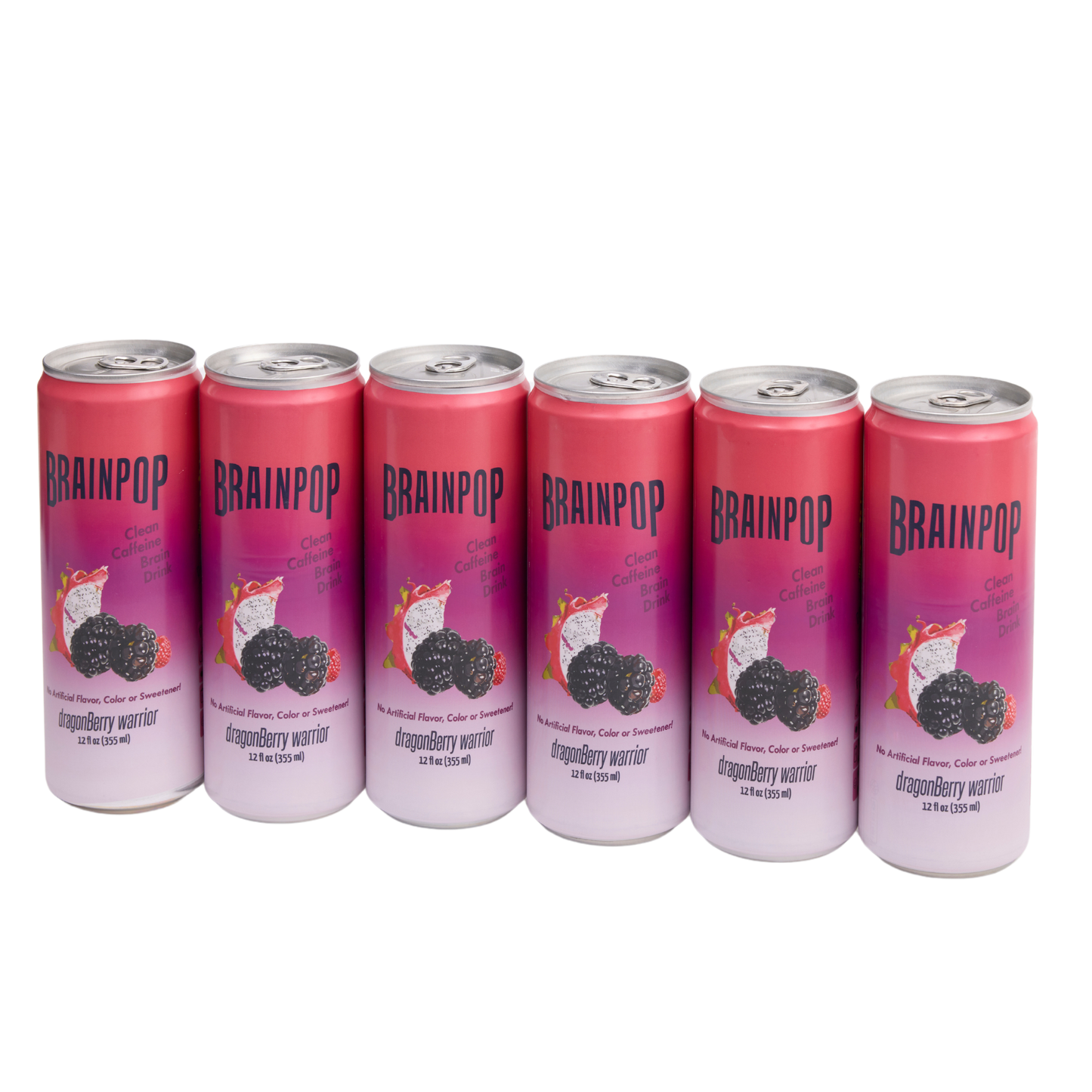 BrainPOP Clean Energy & Mixer & Mocktail All-In-One DragonBerry Warrior (6 pack)