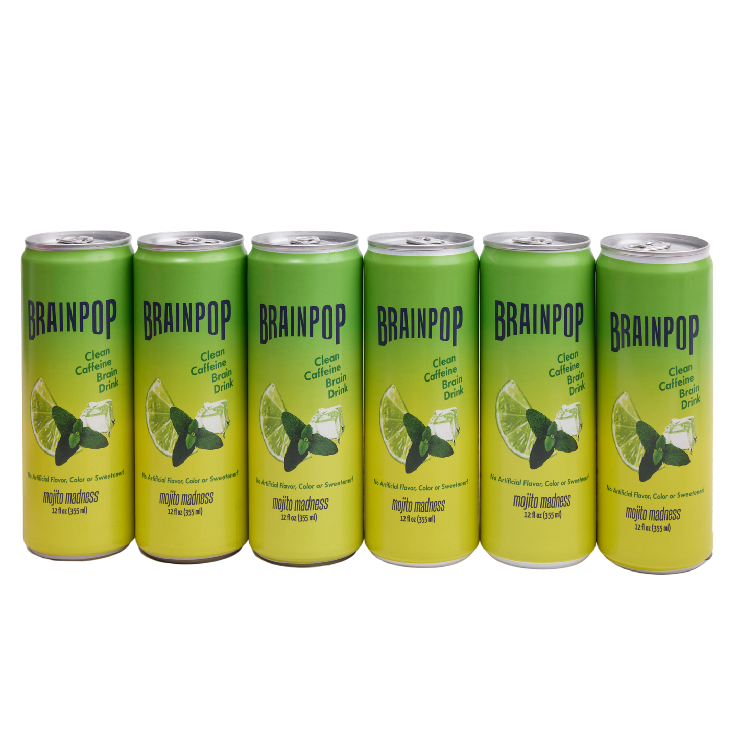 BrainPOP Clean Energy & Mixer & Mocktail All-In-One Mojito Madness (6 pack)