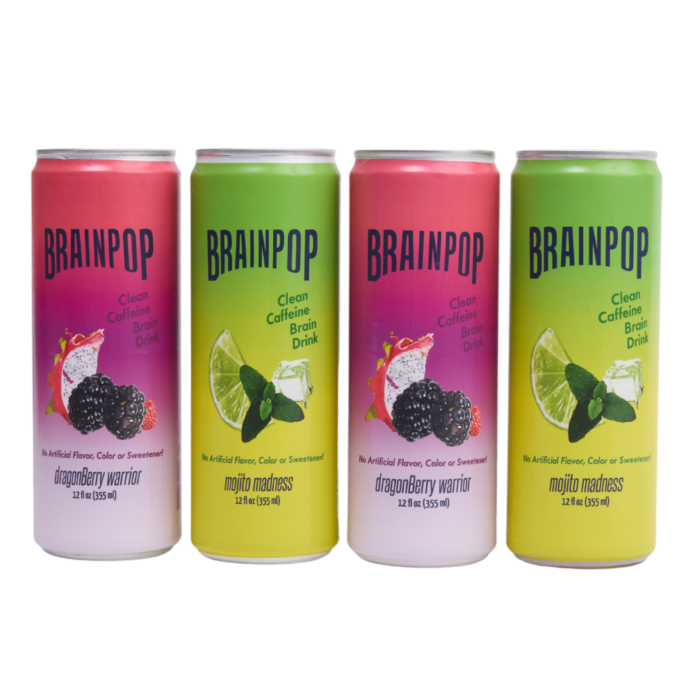 BrainPOP Clean Energy & Mixer & Mocktail All-In-One Starter Pack (4 pack)