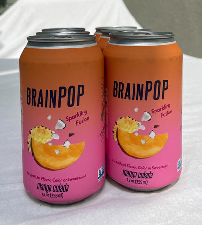 BrainPOP Smart Soda - Mango Colada (6 pack)