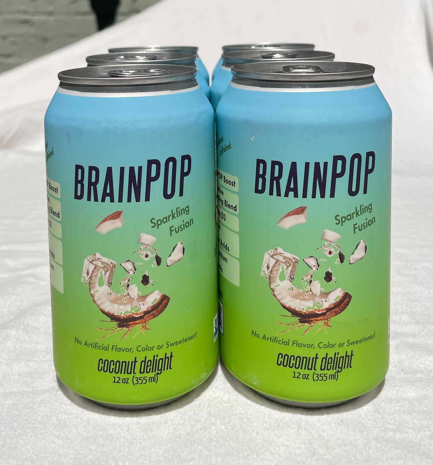 BrainPOP Clean Energy & Mixer & Mocktail All-In-One Coconut Delight (6 pack)