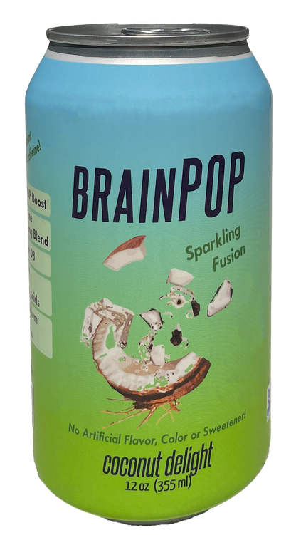 BrainPOP Clean Energy & Mixer & Mocktail All-In-One Coconut Delight (6 pack)
