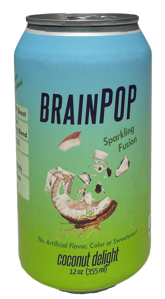 BrainPOP Clean Energy & Mixer & Mocktail All-In-One Coconut Delight (6 pack)