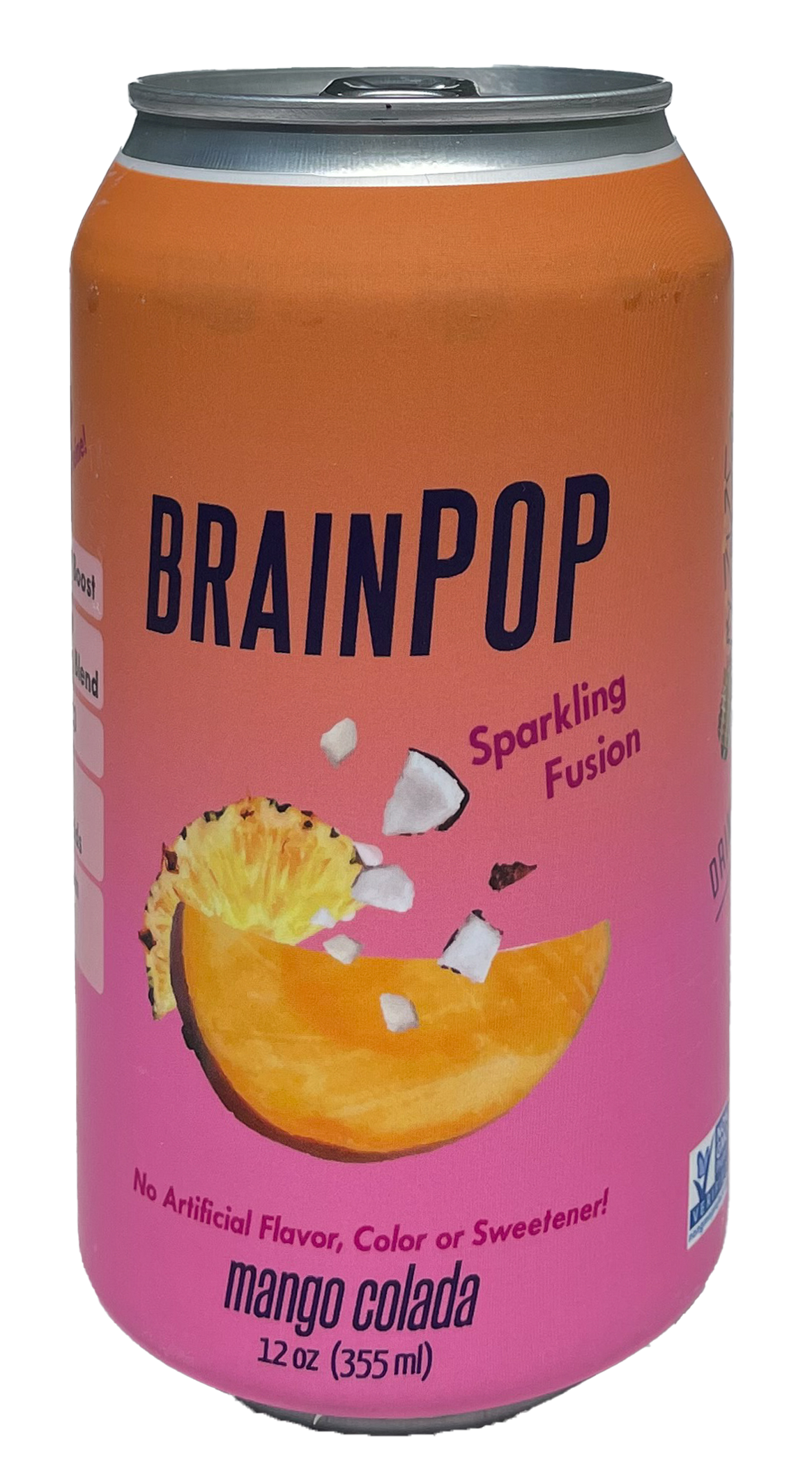 BrainPOP Clean Energy & Mixer & Mocktail All-In-One Mango Colada (6 pack)
